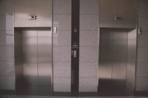 Two elevator doors 