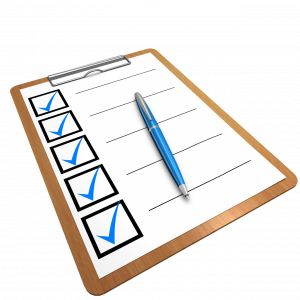 clipboard with checklist attached