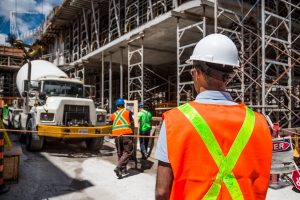 A busy construction site