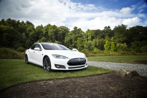 A White Tesla