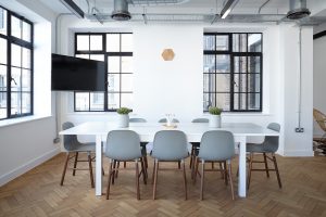 A modern office conference room