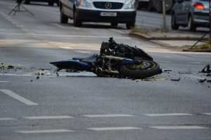 The aftermath of a motorcycle accident